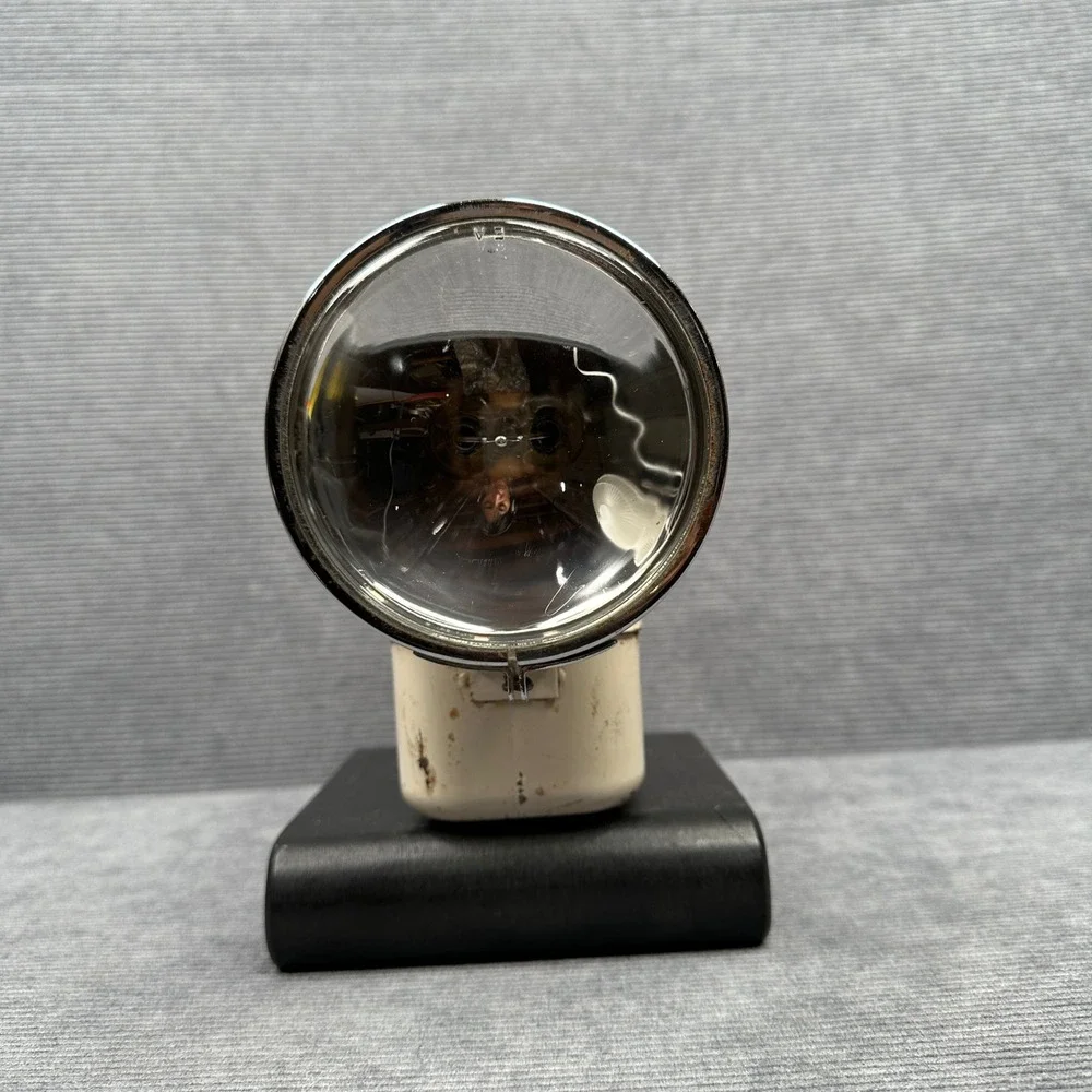 Vintage Eveready Big Jim Weatherproof Lantern No 110 Chrome Red Flasher USA